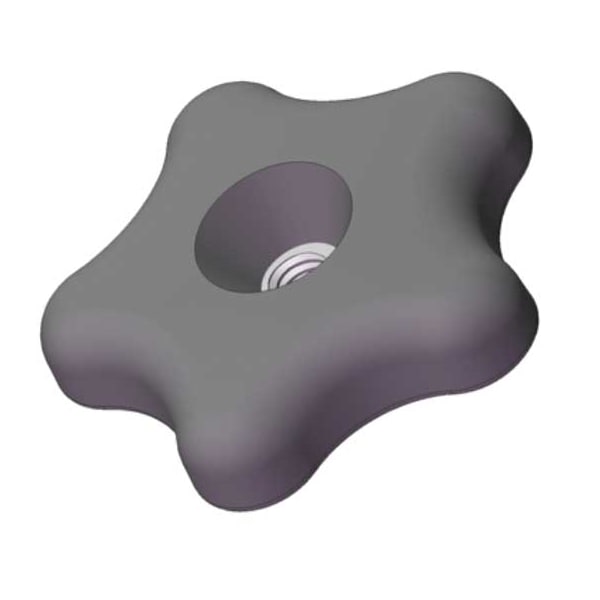 Innovative Components Star Knob, 1/4-20 Thread Size, 0.625"L, Thru, Locking Tap, Steel - GN4C----5S4L-21