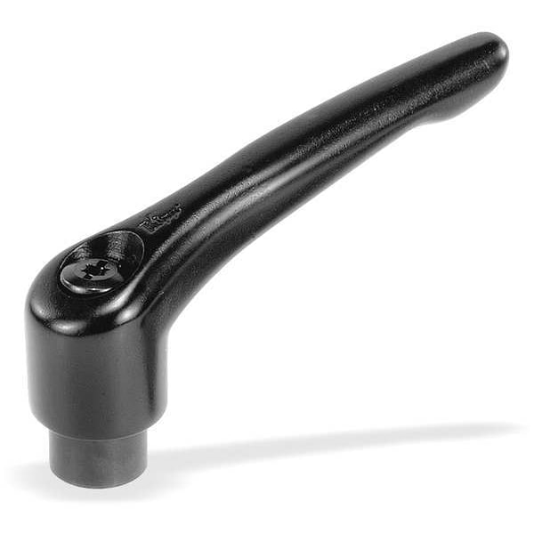 Kipp Adjustable Handle, Modern Design, Sz. 5, 5/8-11, Die Cast Zinc Black Satin, Comp: Steel - K0122.5A61