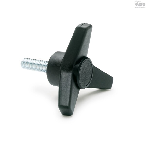 Elesa Zinc-plated steel threaded stud, VB.639/80 p-M10x30 - VB.639-P