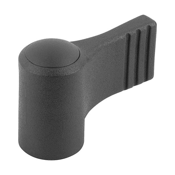 Kipp Wing Grip, One-Sided, Size: 1 D=M05, A=27, 5, H=24, Form: K, Body Black, Cap Black, Stainless Steel - K0608.0105