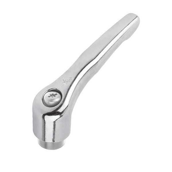 Kipp Adjustable Handle, Size: 1 10-24, Zinc High-Gloss Chromed, Comp: Stainless Steel - K0123.1A06