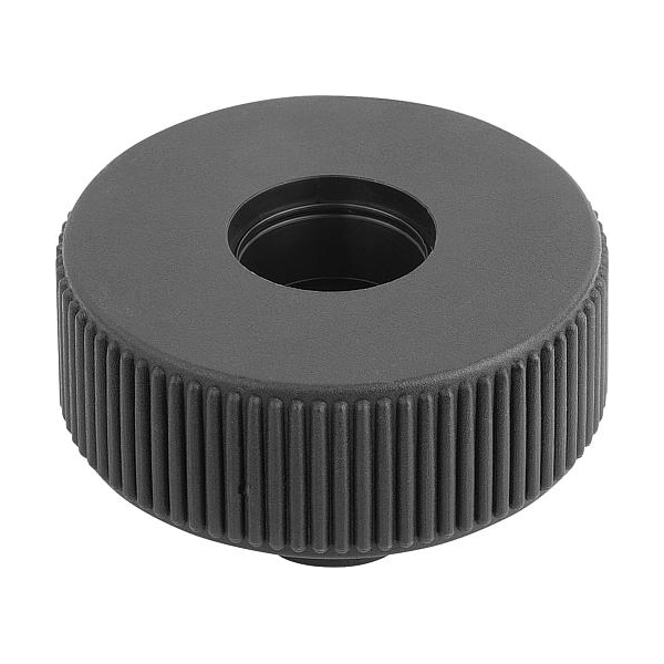 Kipp Knurled Wheels components in steel, internal thread, Style D, metric - K0260.1105