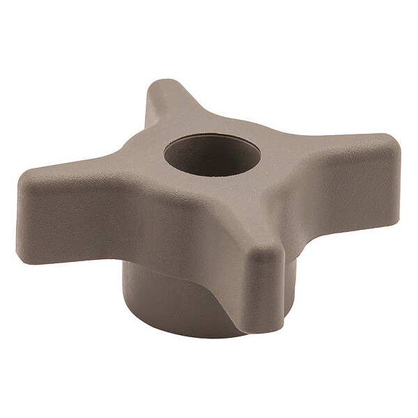 Tennant Knob, Star, 2.75d 4ear 1.1l M8x1.25, Thru - 1054375