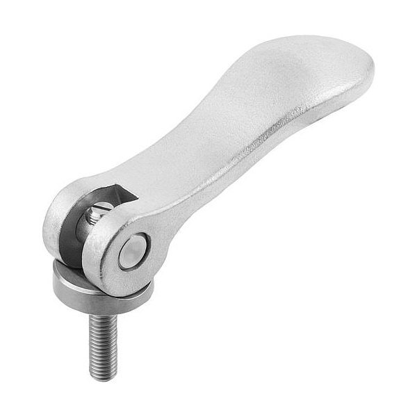 Kipp Adjustable Cam Levers in SS ext. thread, thrust washer SS, inch - K0647.05413A1X20