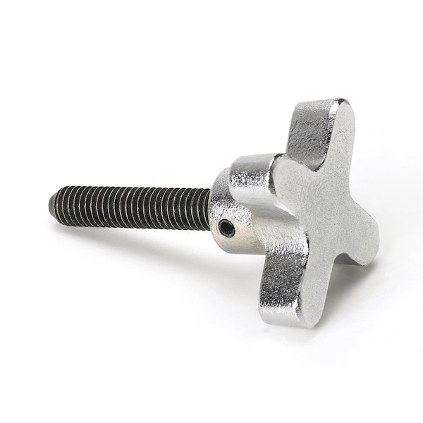 Morton Cast Iron Hand Knob, 5/16in-18 Thread, 1-3/4in Stud Length, 2in Knob Width - HKS-3117