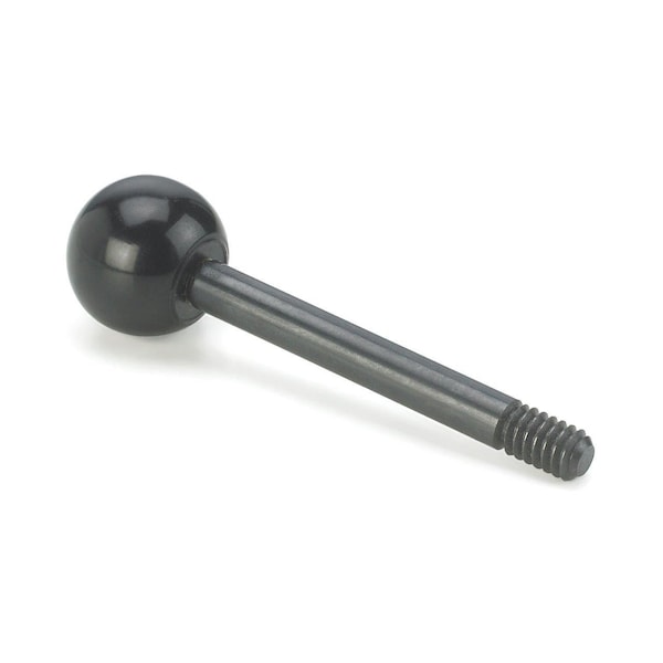 Morton Plastic Ball Knob with Shaft, 3/8in-16 Thread Size, 1-3/8in Knob Dia, 2.5in Handle Length - GL-45