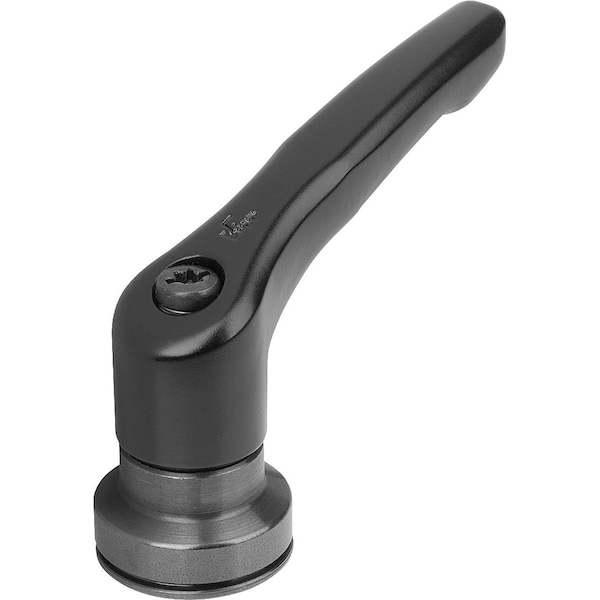 Kipp Adjustable Handle With Clamp Force Intensif Size:2 M08, Zinc Black Satin, Comp:Steel Black Oxidized - K1599.2081