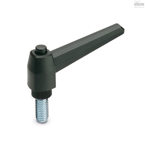 Elesa Zinc-plated steel threaded stud, MRX.80 p-3/8-16x1 - MRX-P (INCH SIZES)