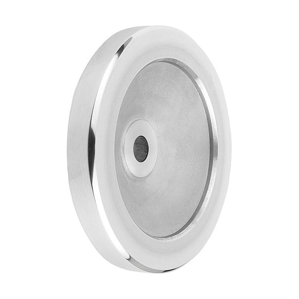 Kipp Disc Handwheel Diameter D1= 80 mm, Reamed Hole D2= 0.312" Aluminum, Without Grip - K0161.0080XCN