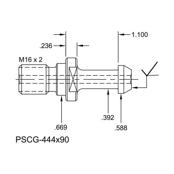Tj Davies Co Coolant Through Retention Knob - PSCG-444X90