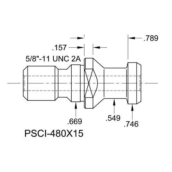 Tj Davies Co Coolant Through Retention Knob - PSCI-480X15