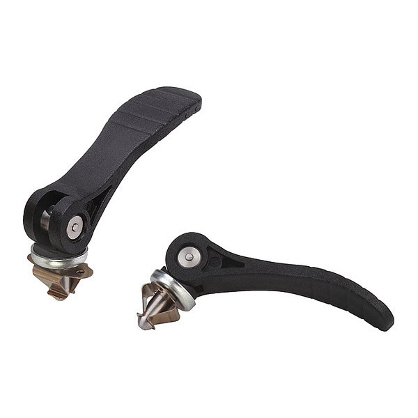Kipp Cam Lever With Quick Lock, For material thickness 7.9-8.3 mm, A=71.5, B=22, Handle Plastic, Steel - K0751.121107X8