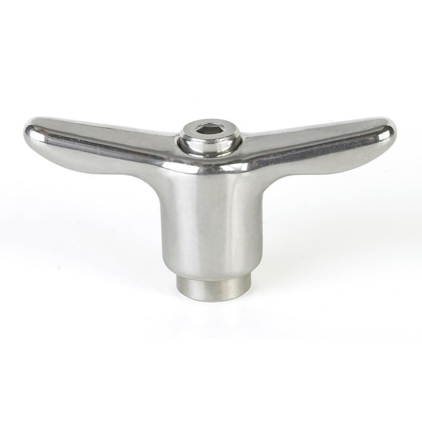 Morton Stainless Steel Adjustable Handle, T-Handle Design, #10-24 Internal Thread, 1.98" Handle Diameter - STH-101SS