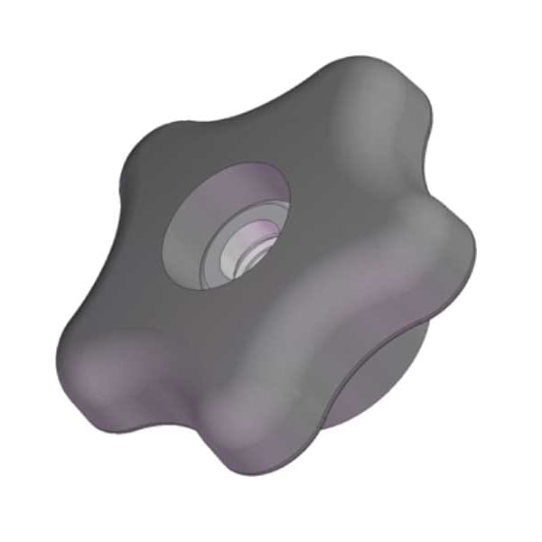Innovative Components Star Knob, 5/16-18 Thread Size, 1"L, Thru, Locking Tap, Steel - GN5C----5SDX-21