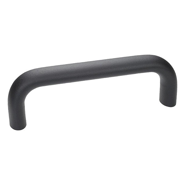 J.W. Winco Pull Handle, Black, Aluminum, 4 3/8 in L - 26W128B79K/5T