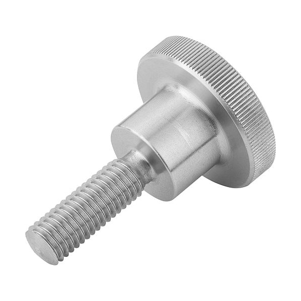 Kipp Knurled Thumb Screws in steel or stainless steel, DIN 464, inch - K0140.A12X10