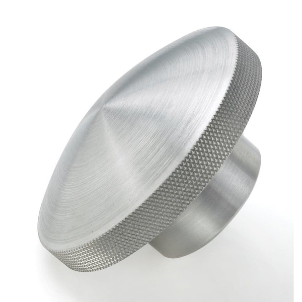 Morton Aluminum Domed Knurled Knob, 2in Dia with 5/16in-18 Thread - AK-103