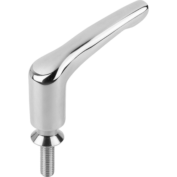 Kipp Adjustable Handle Hygienic Usit® W. Collar Size:2 M08X20, Ss 1.4404 Polished, Comp:70 Epdm 291 - K1317.208X20