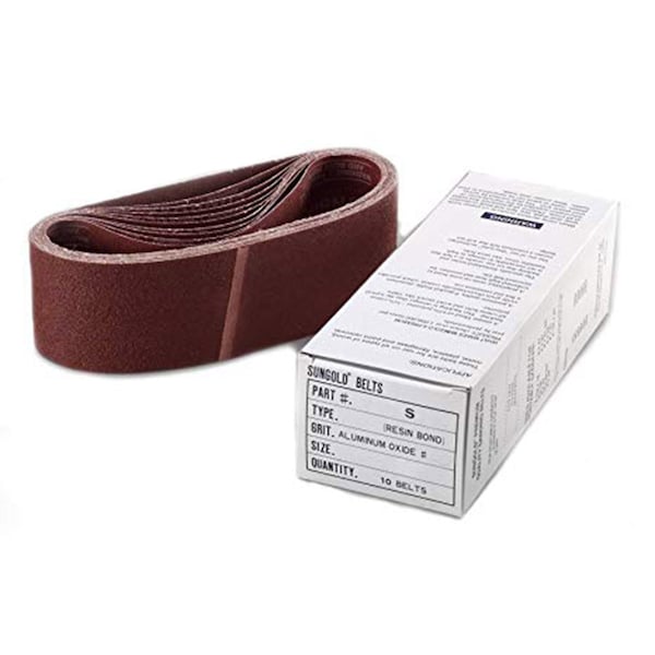 Banda de lija Sungold Abrasives, 4 pulgadas de ancho, 24 pulgadas de largo, 100 Granos - 87.04.024.100