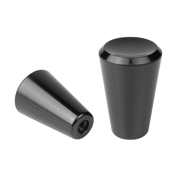 Kipp Tapered knob, thermoset PF-31 plastic, M10. Diameter 30 mm. - K1207.101