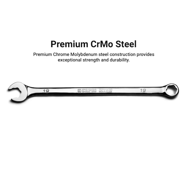 Llave combinada Capri Tools WaveDrive Pro de 17 mm para pernos regulares y redondeados - CP11750-M17XT