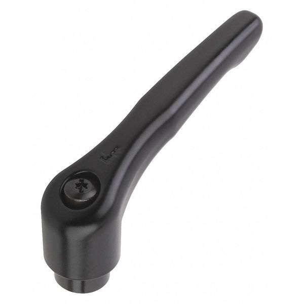 Kipp Adjustable Handle, Modern Design, Sz. 3, M10X35, Die Cast Zinc Orange RAL 2004, Comp: Steel - K0122.3102X35