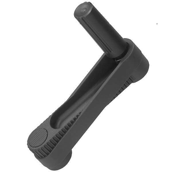 Kipp Crank Handle, Size: 3 , Reamed Hole D2= 0.5", A=125, H=140, Thermoplastic, Fold-Down - K0266.13CP