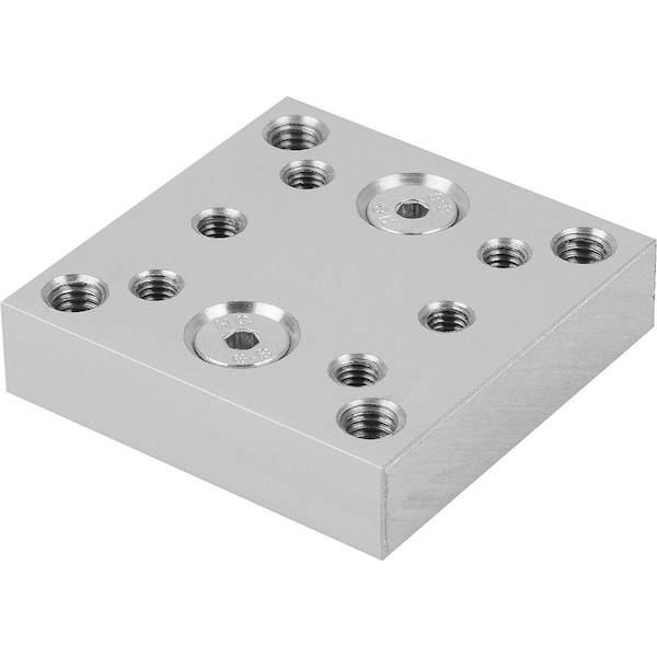 Kipp Adapter Block For Adapter Plate 50X50X12 Aluminum, Anodized - K1210.5050