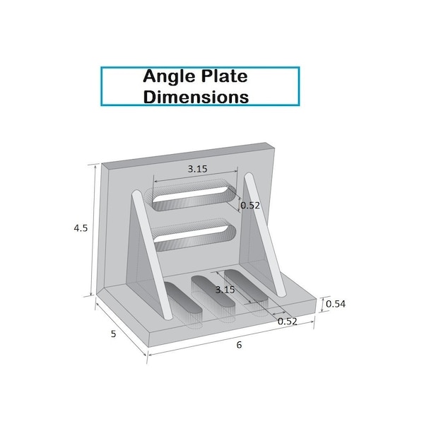 Hhip HHIP 6 X 5 X 4.5" Angle Plate & 1-2-3 Block Set Matched Pair - 9999-0007