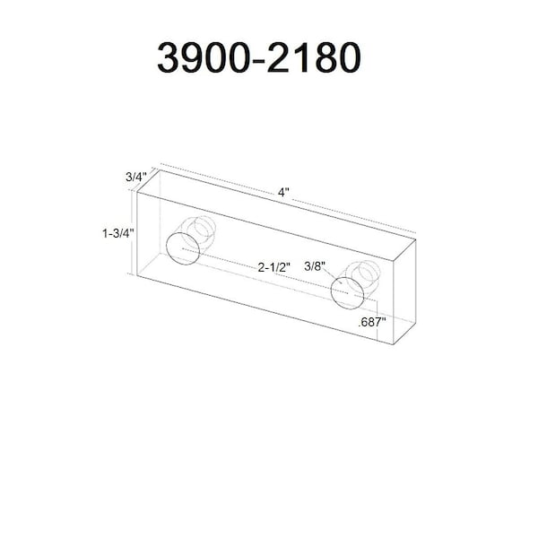 Hhip 4(L) X 1.5(H) X .75(W) Aluminum Vise Jaws - 3900-2180