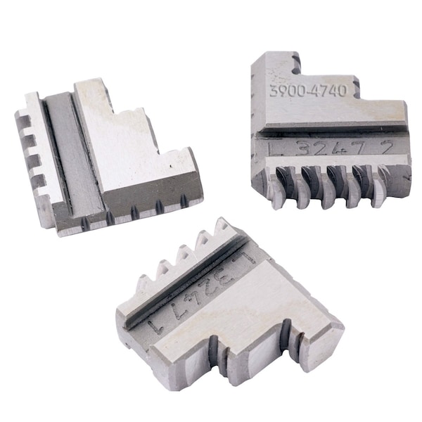 Hhip 3 Piece Steel Internal Hard Jaw Set For 3" 3-Jaw K11 80 Lathe Chuck - 3900-4740