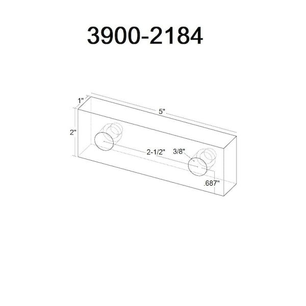 Hhip 5(L) X 1.5(H) X 1(W) Aluminum Vise Jaws - 3900-2184