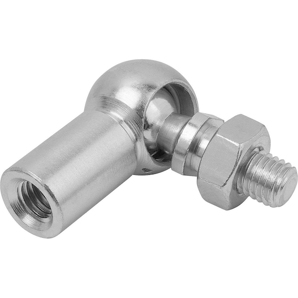 Kipp Angle Joint DIN71802 Right-Hand Thread, M14X1, 5, Form:C Without Retaining Clip, Steel Galvanized - K0734.1914