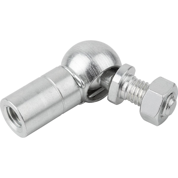 Kipp Angle Joint DIN71802 Left-Hand Thread, M08, Form:Cs With Retaining Clip, Steel Galvanized - K0734.130811
