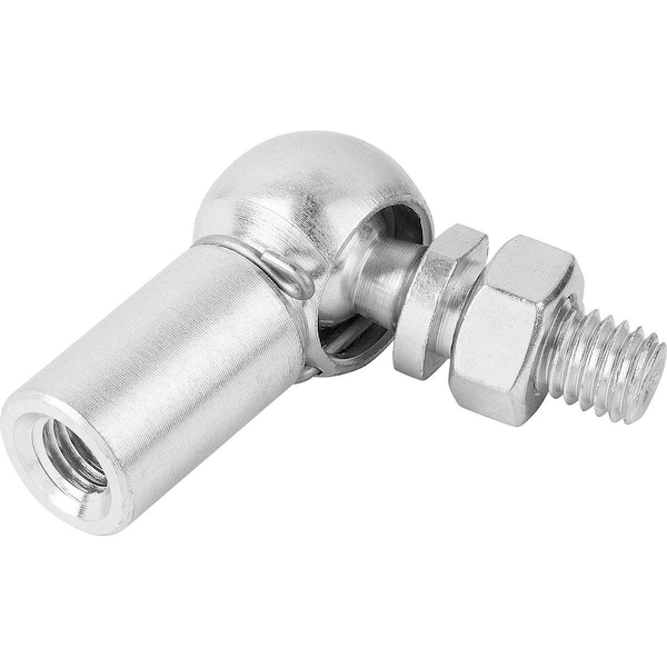 Kipp Angle Joint DIN71802 Right-Hand Thread, M12, Form:Cs With Retaining Clip, Steel Galvanized - K0734.16121