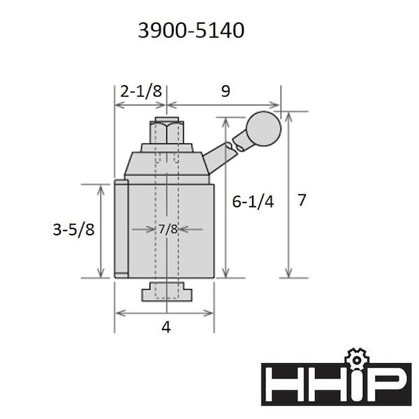 Hhip CA 6 Piece Tool Post Set - Wedge Type 251-444 (3900-5140) - 3900-5140
