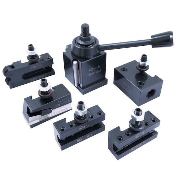 Hhip AXA 6 Piece Tool Post Set - Wedge Type 251-111 (3900-5105) - 3900-5105