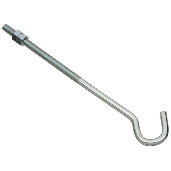 National Hardware National Hardware Zinc-Plated Silver Steel 10 in. L Hook Bolt 135 lb 1 pk - N221-705