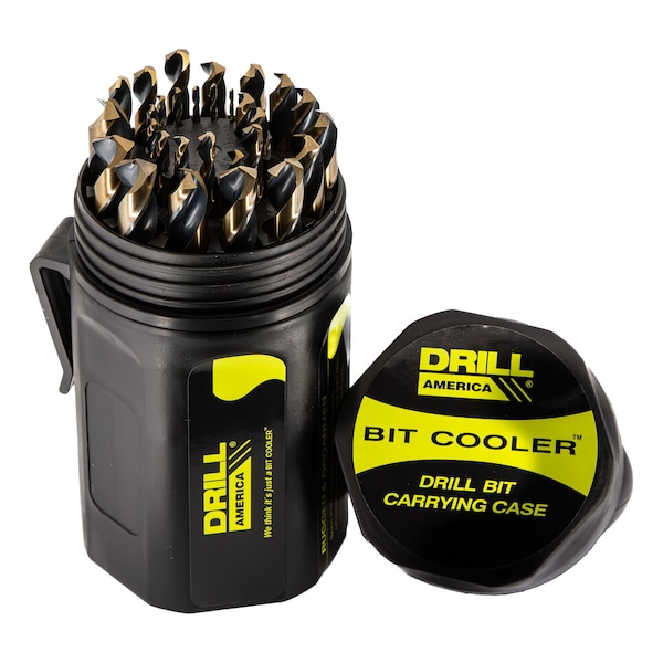 Drill America 29 Piece HSS Contractor Bit Cooler Drill Bit Set, 1/16" - 1/2" - KFD29J-3F-PC