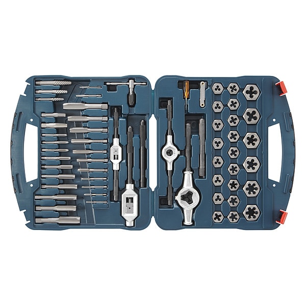 Vermont American Tap and Die Set, 5/16 to 3/4 In, 58 pc - BTD58S