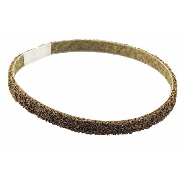 Zoro Select Sanding Belt, 1/2 pulg. de ancho, 18 pulg. de largo, sin tejido, óxido de aluminio, grano 50, grueso, D0932, café - 78072775327