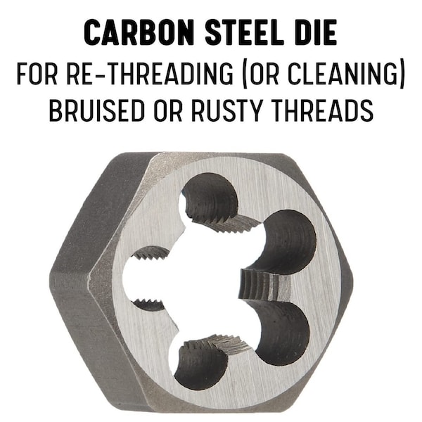Drill America m39 X 1.5 Carbon Steel Hex Die - DWTSMH39X1.5