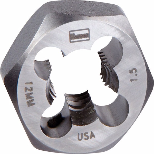 Irwin Irwin Hanson High Carbon Steel Metric Hexagon Die 12 - 1.50 mm 1 pc - 9743