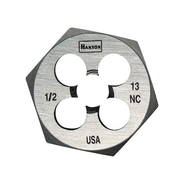 Irwin Irwin Hanson High Carbon Steel SAE Hexagon Die 1/2 in. 1 pc - 9444