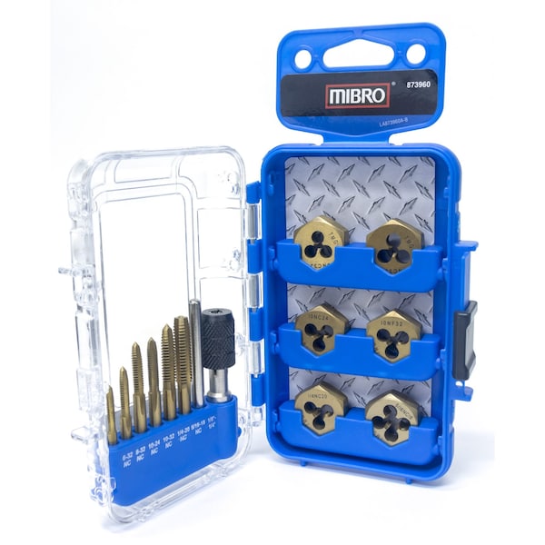 Richelieu (13-Piece) Titanium Nitride Coated Tap and Die Set - 873960BLUE