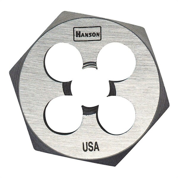 Hanson High Carbon Steel Hexagon 1" Across Flat Die 3/8"-16 NC - 6534