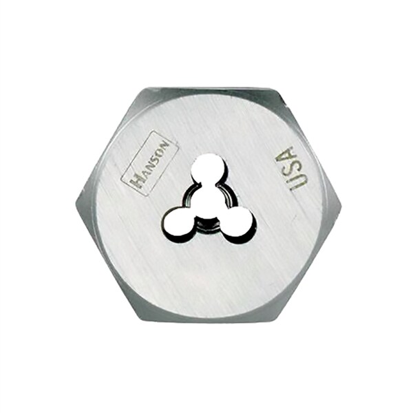 Hanson High Carbon Steel Hexagon 1" Across Flat Die 12mm-1.75 - 6644