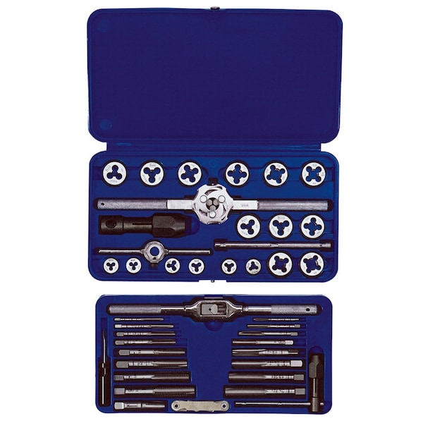 Hanson 41 Piece Machine Screw / Fractional Tap and Die Super Set - 24606