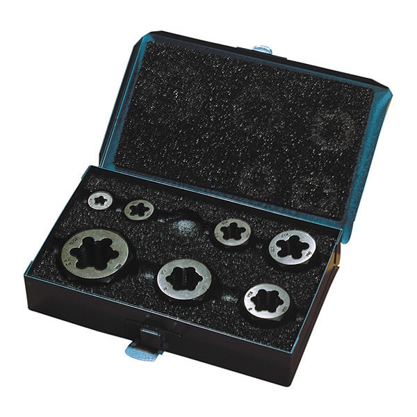 Cle-Line 7PC Carbon Hexagon Rethreading Die Set 0650 Cle-Line M6 To M20 - C67283