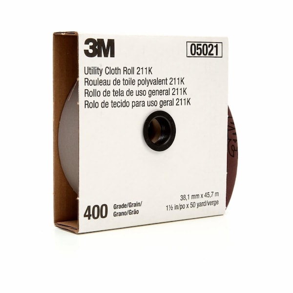 Rollo de tela de utilidad 3M 211K, 2 pulgadas x 50 yardas, grado de peso J, paquete de 5 - 7000118355